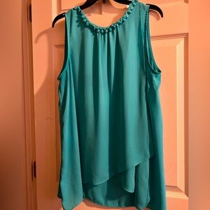 Sleeveless Blouse- Turquiose
